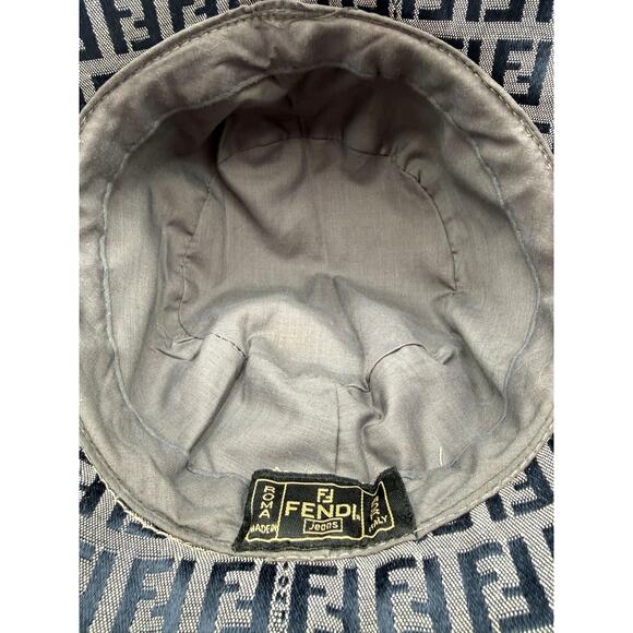 Fendi FF Dark Blue Jacquard Bucket Hat No Size Tag main image 9